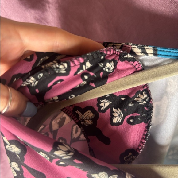 Kimberly Goldson Chlo Mixed Floral Plunge-Neck Bodysuit - Picture 12 of 12